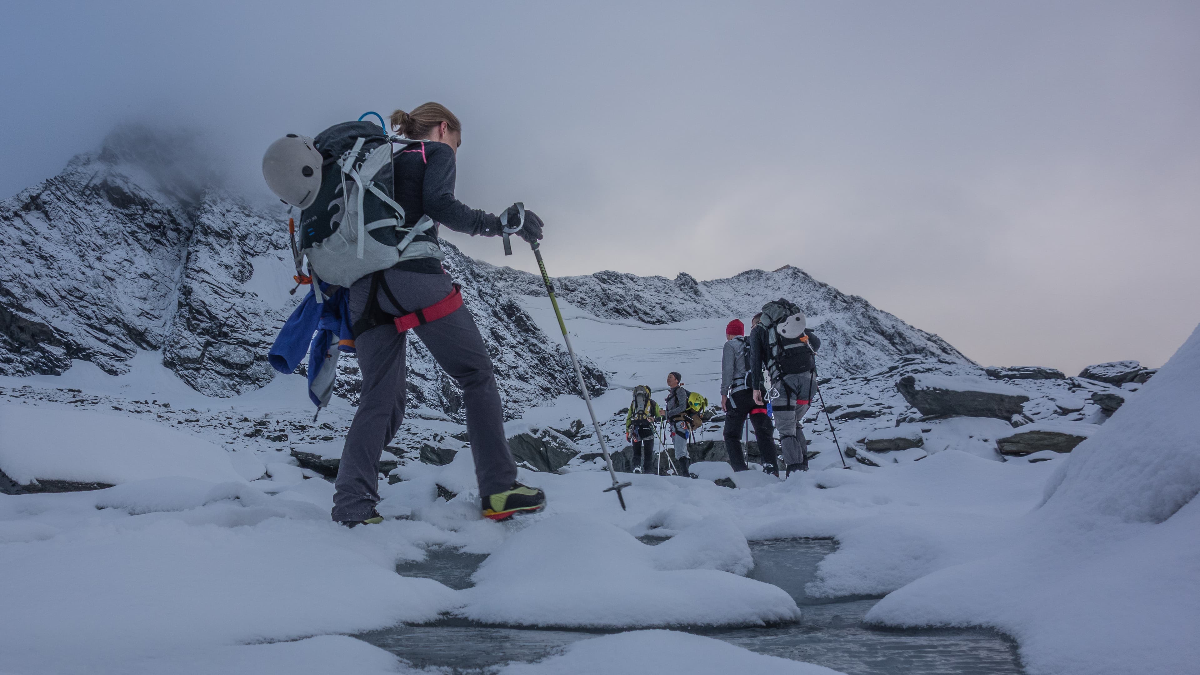 Großglockner Normalweg mit Bergführer bei Winterlichen Verhältnissen
