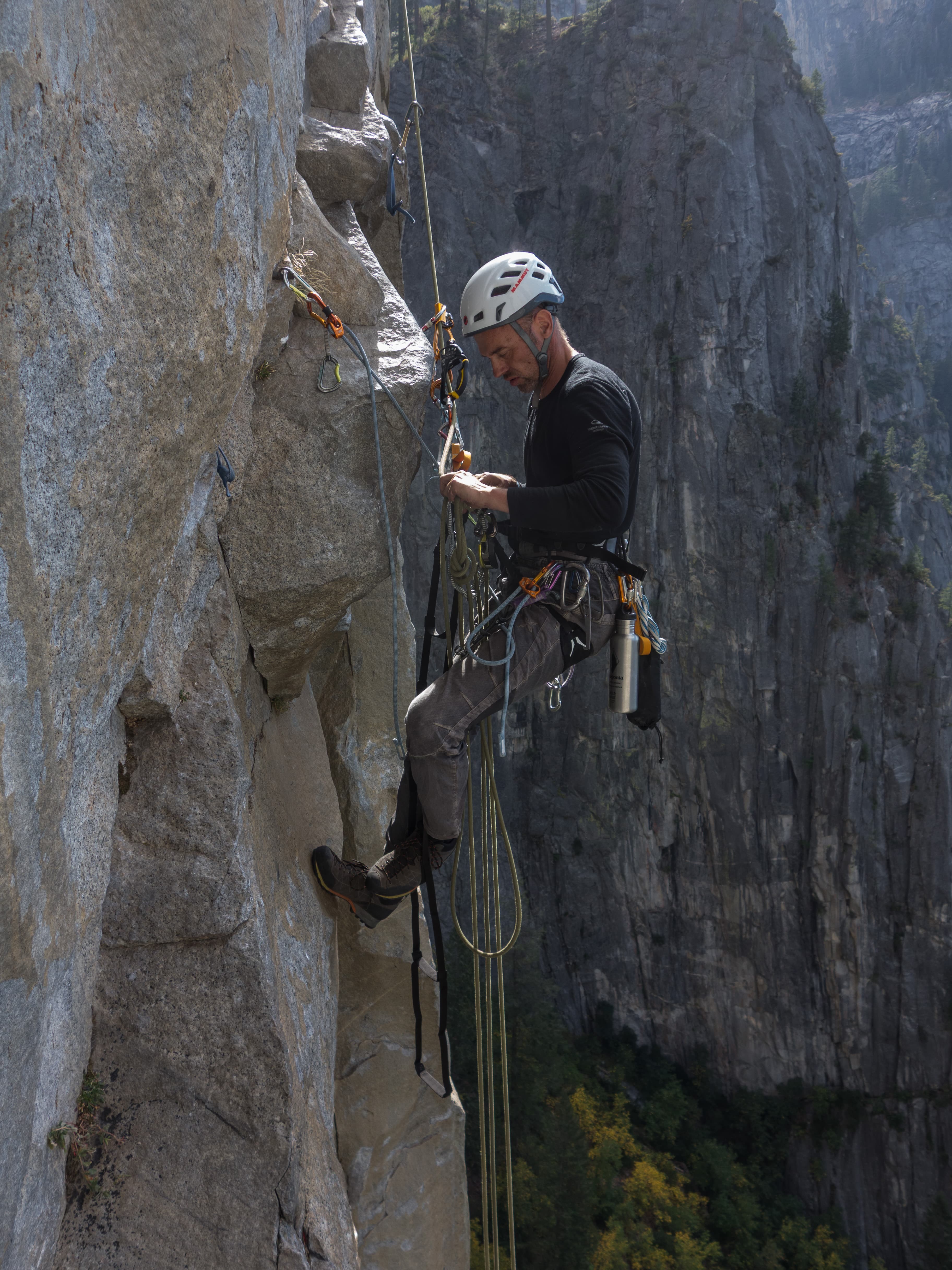 Big Wall klettern im Yosemite Leaning Tower West Face