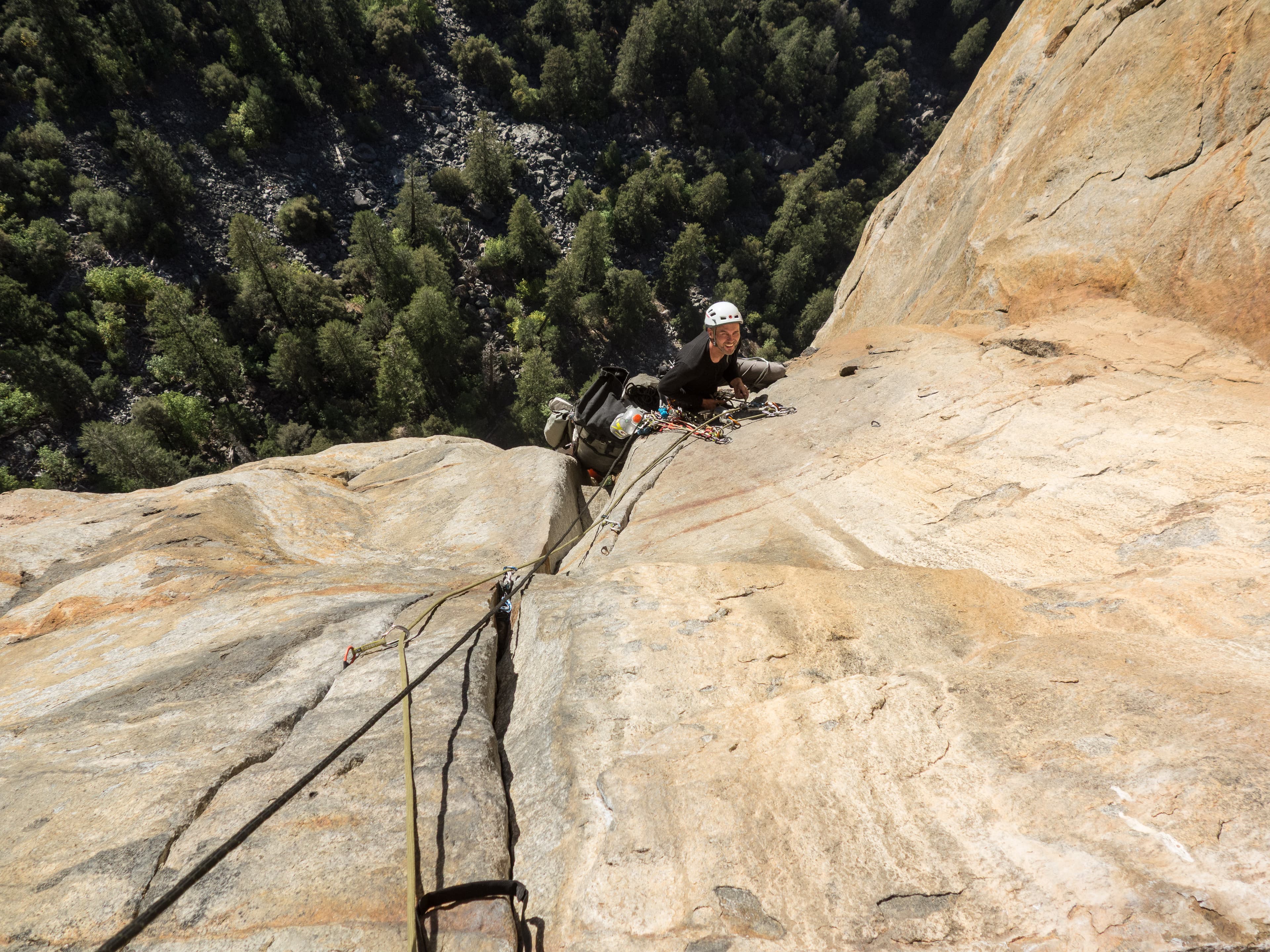 Big Wall klettern im Yosemite Leaning Tower West Face