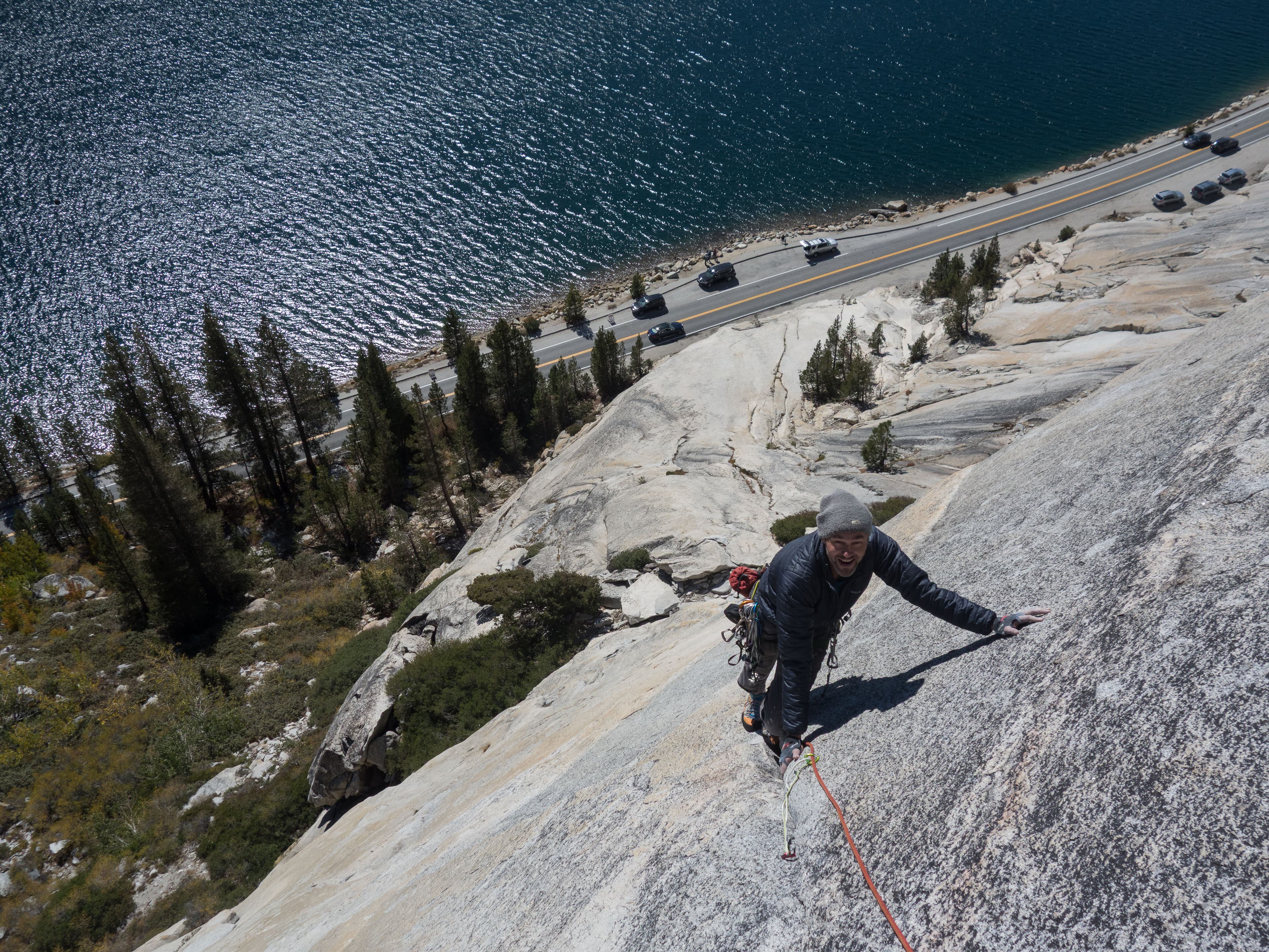 klettern im Tuolumne Meadows Yosemite National Park