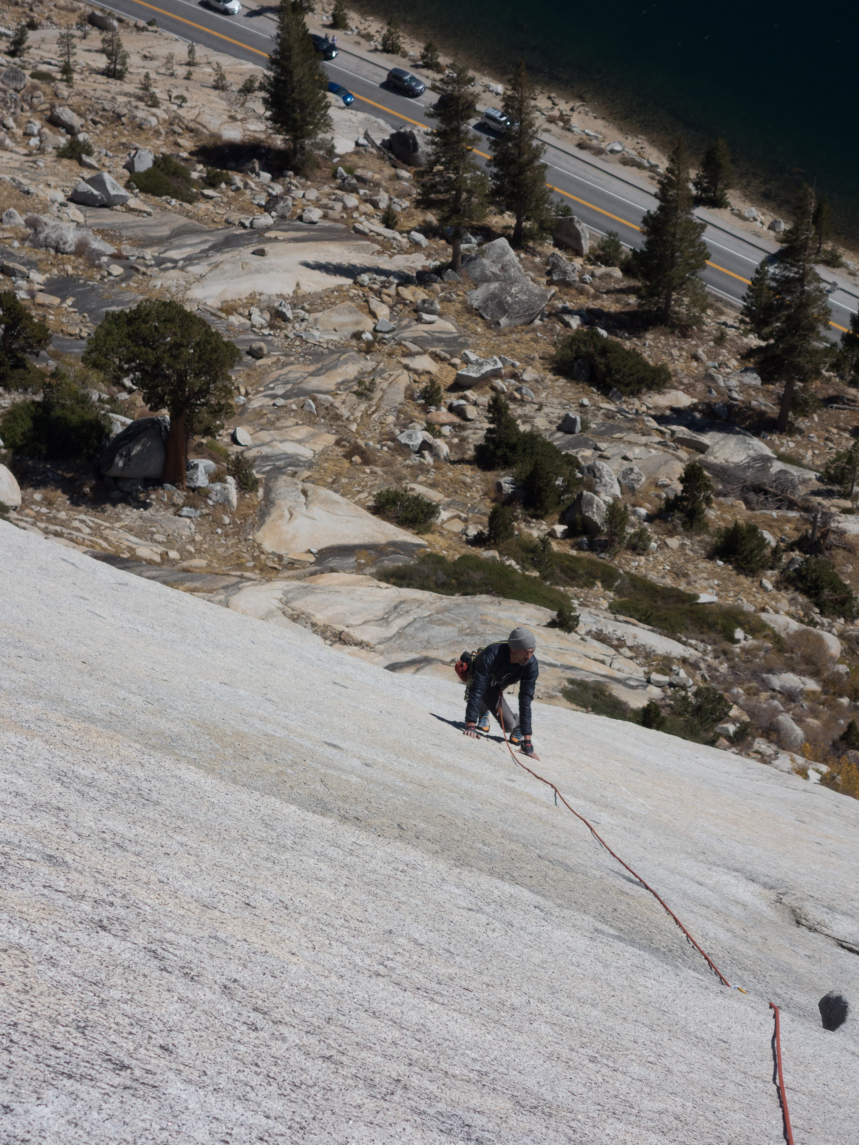 klettern im Tuolumne Meadows Yosemite National Park
