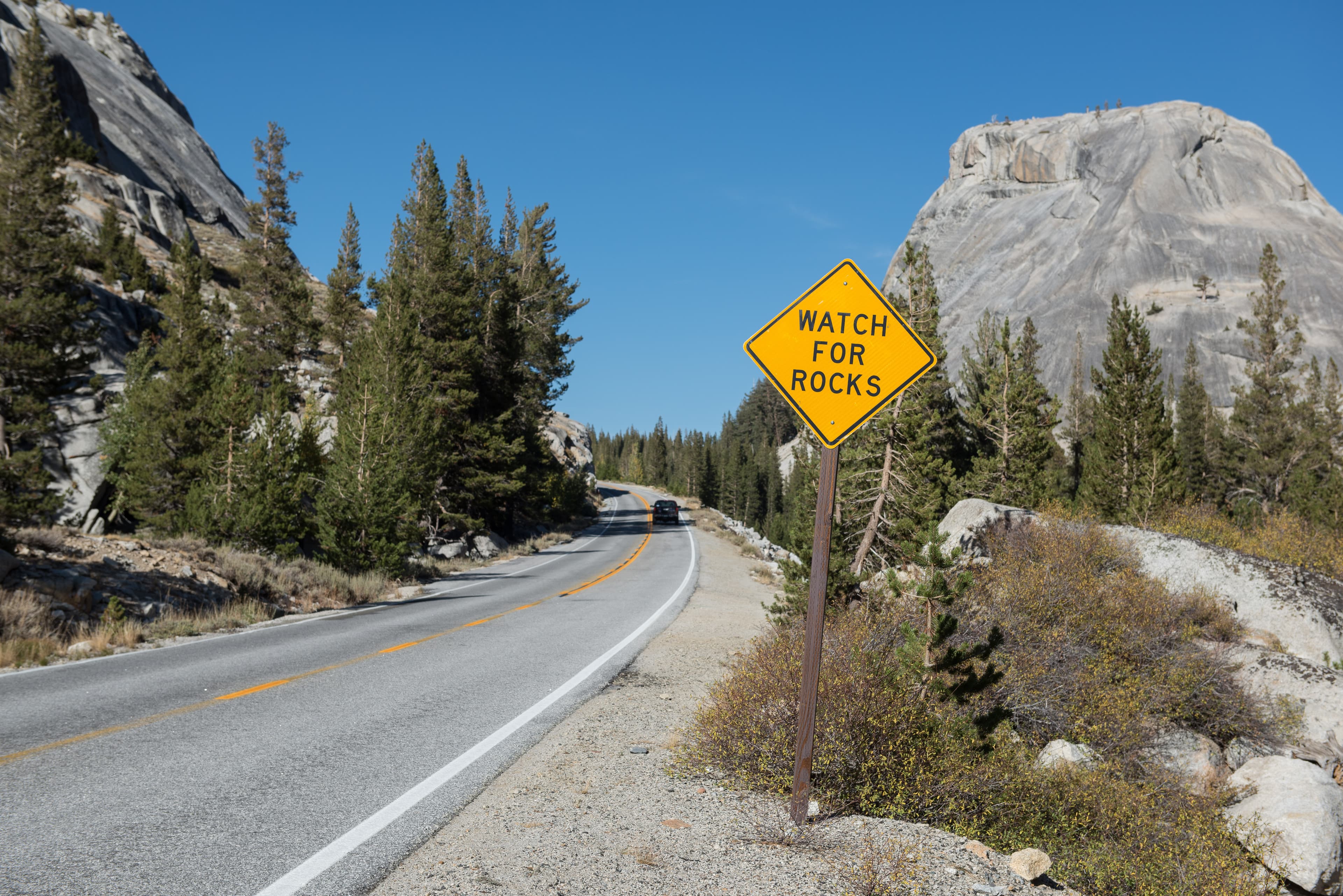 klettern im Tuolumne Meadows Yosemite National Park