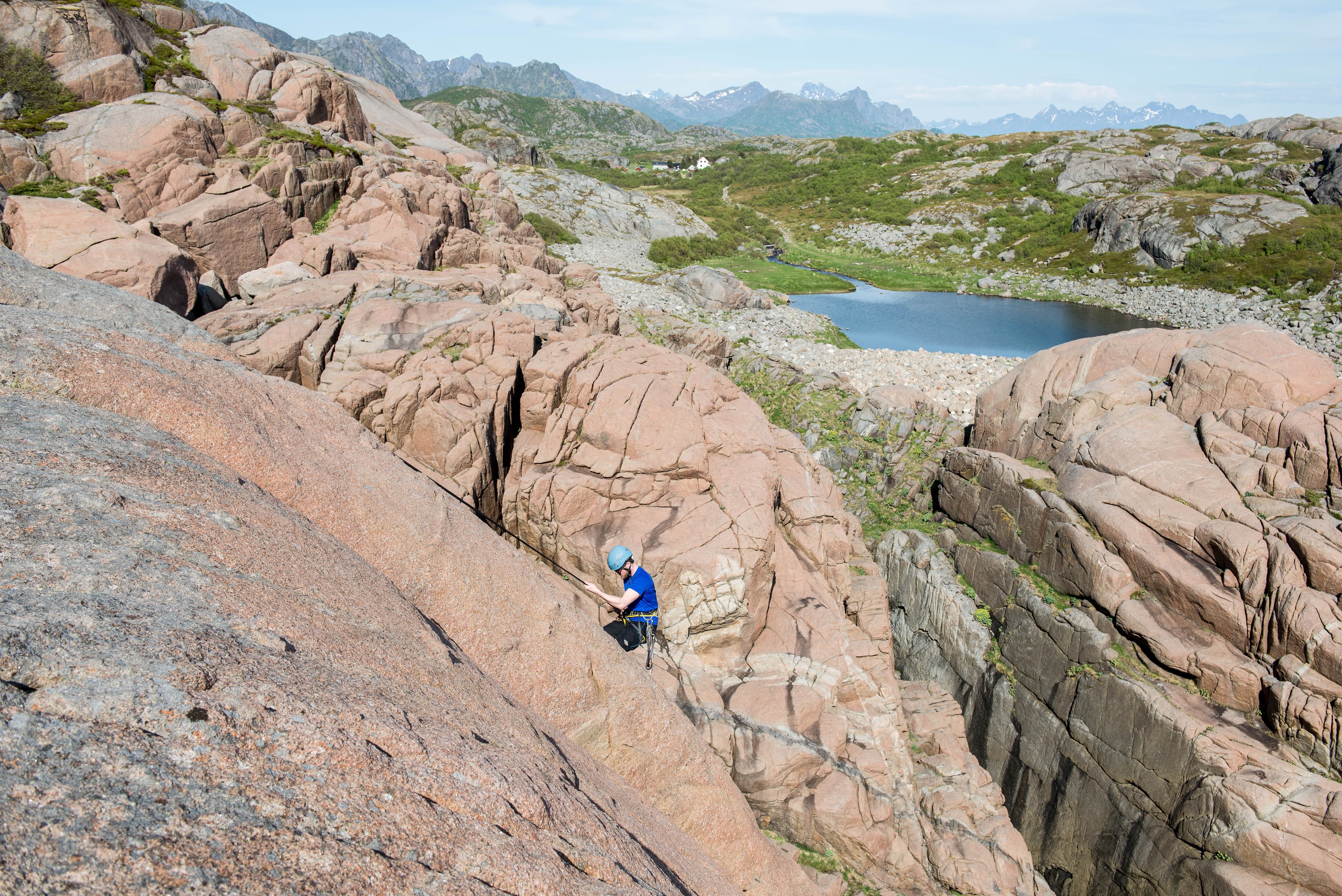 Trad Klettern in den Lofoten