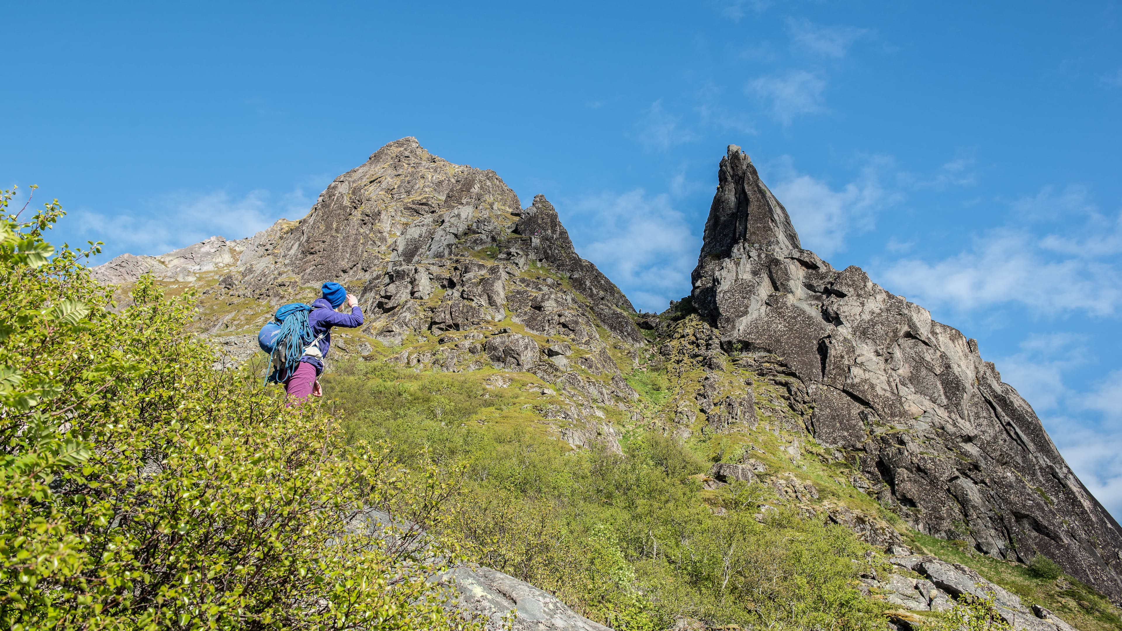 Trad Klettern in den Lofoten