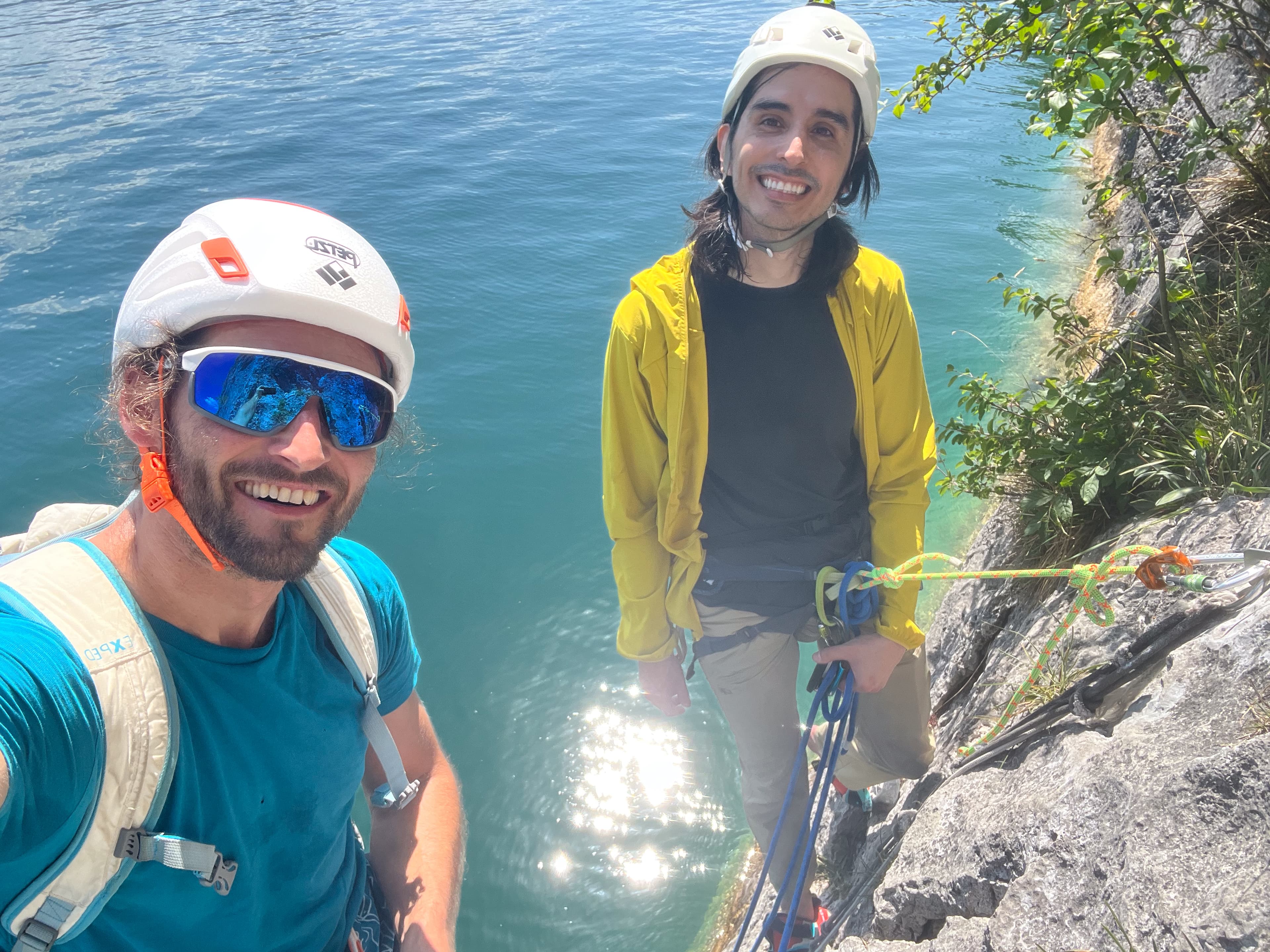 Seenot Klettern mit Seeblick Wolfgangsee